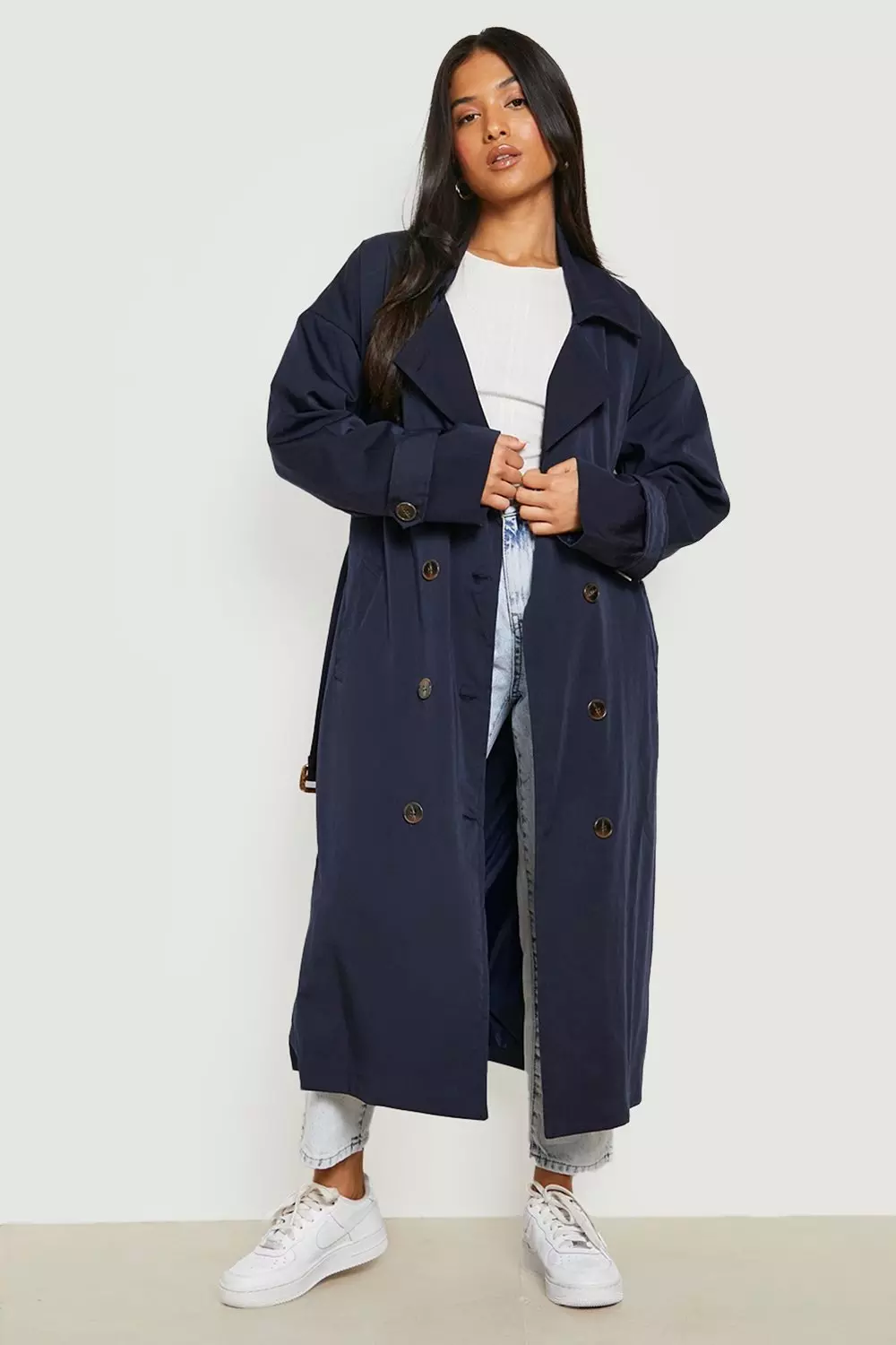 Vero moda trench hot sale coat navy